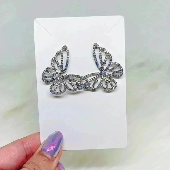 Sparkly Butterfly Earrings - Picture 2 of 3